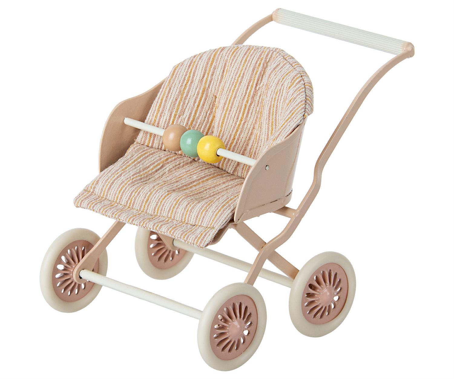 MAILEG Stroller, Baby mice Gammelrosa - Farmor Ingvarda
